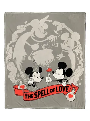 Disney Mickey Mouse Spell Of Love Silk Touch Throw