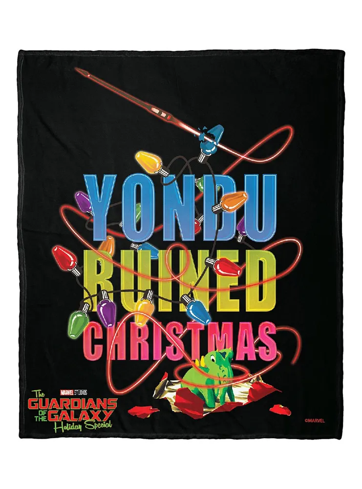 Marvel Guardians Of The Galaxy Holiday Special Yondu Ruined Christmas Silk Touch Throw Blanket