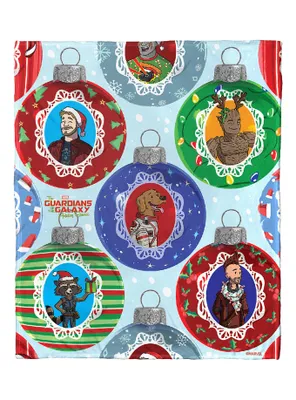 Marvel Guardians Of The Galaxy Holiday Special Ornaments Silk Touch Throw Blanket