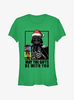 Star Wars Vader May The Gifts Be With You Girls T-Shirt