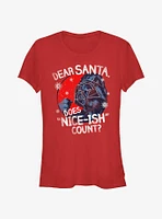 Star Wars Vader Dear Santa Does Nice-Ish Count Girls T-Shirt