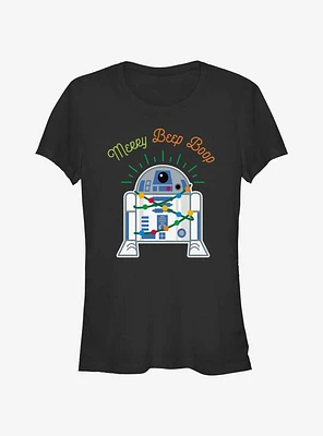 Star Wars R2-D2 Merry Beep Boop Girls T-Shirt