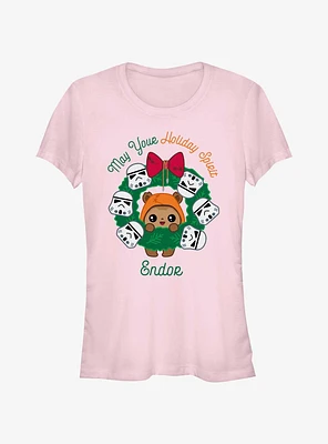 Star Wars May Your Holiday Spirit Endor Girls T-Shirt