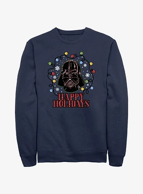 Star Wars Vader Lights Happy Holidays Sweatshirt
