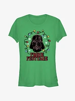 Star Wars Vader Lights Happy Holidays German Girls T-Shirt