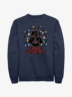 Star Wars Vader Lights Happy Holidays German Sweatshirt