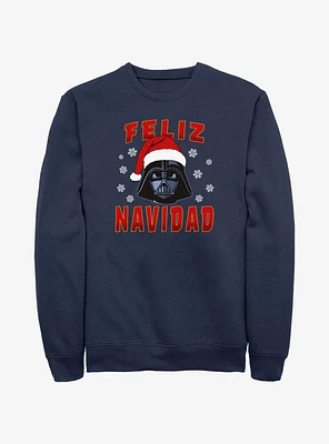 Star Wars Santa Vader Merry Christmas Spanish Sweatshirt