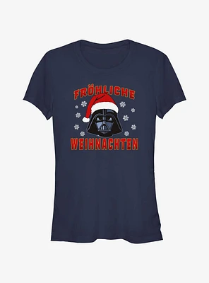 Star Wars Santa Vader Merry Christmas German Girls T-Shirt