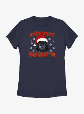 Star Wars Santa Vader Merry Christmas German Womens T-Shirt