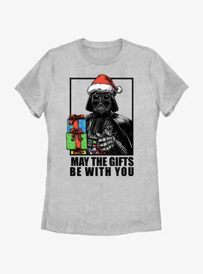Star Wars Vader May The Gifts Be With You Womens T-Shirt