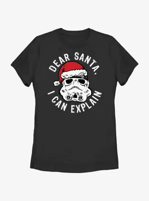 Star Wars Trooper Dear Santa I Can Explain Womens T-Shirt