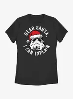 Star Wars Trooper Dear Santa I Can Explain Womens T-Shirt