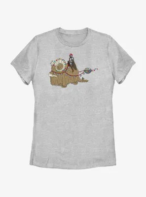 Star Wars The Mandalorian Bantha Christmas Womens T-Shirt