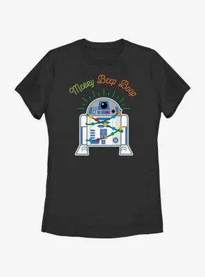 Star Wars R2-D2 Merry Beep Boop Womens T-Shirt
