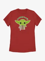 Star Wars Yoda Be Merry You Will Womens T-Shirt