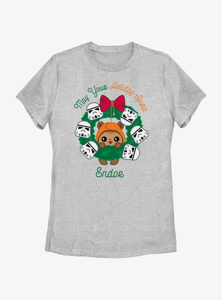 Star Wars May Your Holiday Spirit Endor Womens T-Shirt