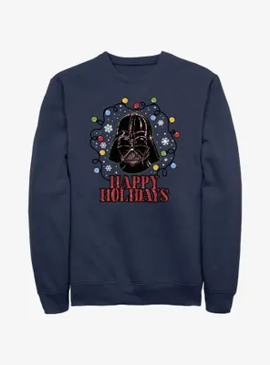 Star Wars Vader Lights Happy Holidays Sweatshirt