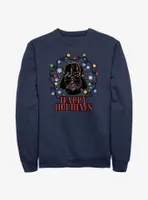 Star Wars Vader Lights Happy Holidays Sweatshirt