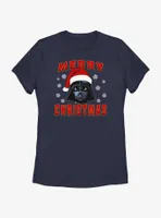Star Wars Santa Vader Merry Christmas Womens T-Shirt