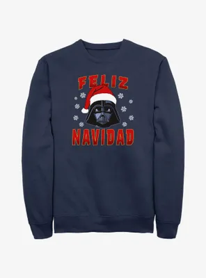 Star Wars Santa Vader Merry Christmas Spanish Sweatshirt