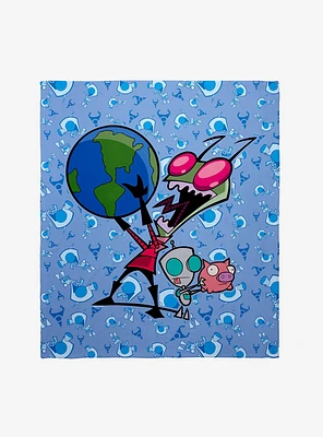 Invader Zim GIR & Zim Plans Throw Blanket