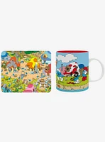 The Smurfs Village Group Mousepad and Mug Bundle