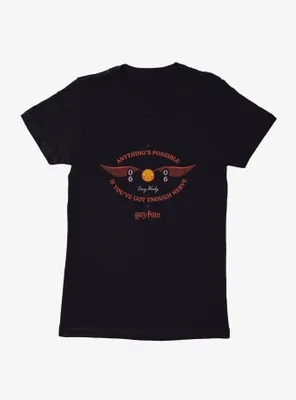 Harry Potter Anything's Possible Golden Snitch Womens T-Shirt
