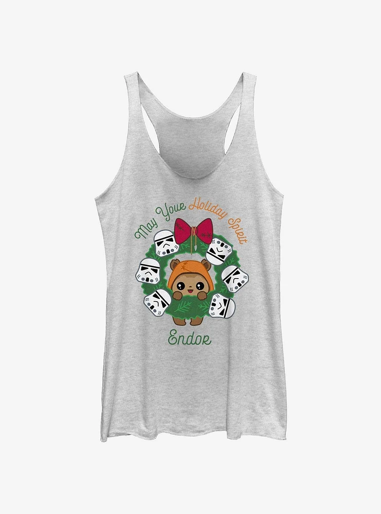 Star Wars May Your Holiday Spirit Endor Girls Tank