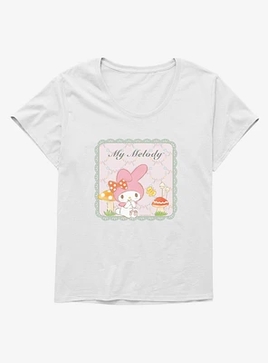 Hello Kitty And Friends My Melody Mushroom Stamp Girls T-Shirt Plus