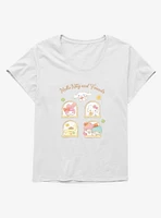 Hello Kitty And Friends Mushroom Garden Portrait Tiles Girls T-Shirt Plus