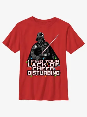 Star Wars Vader I Find Your Lack Of Cheer Disturbing Youth T-Shirt