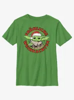 Star Wars The Mandalorian Grogu Merry Christmas German Youth T-Shirt