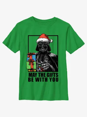 Star Wars Vader May The Gifts Be With You Youth T-Shirt