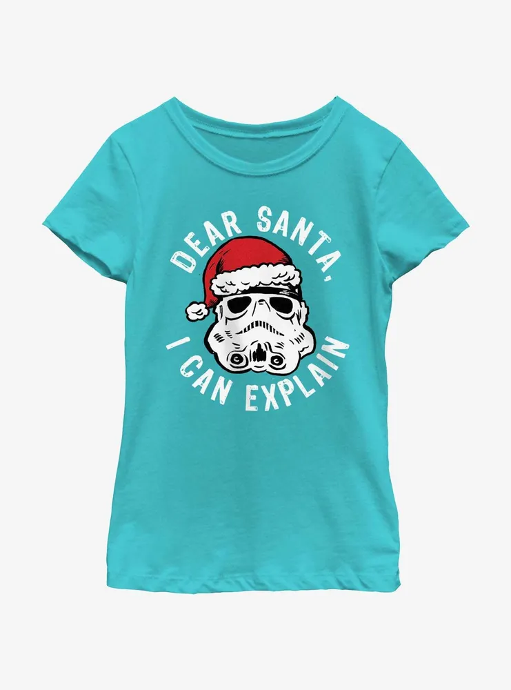 Star Wars Trooper Dear Santa I Can Explain Youth Girls T-Shirt