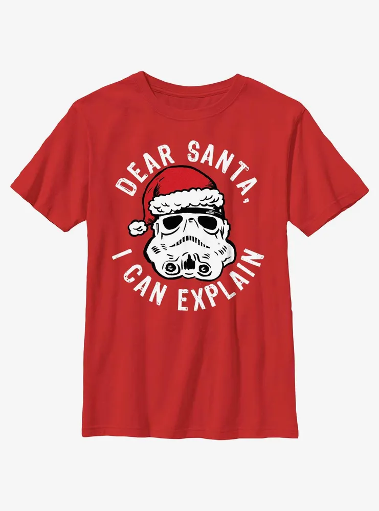 Star Wars Trooper Dear Santa I Can Explain Youth T-Shirt