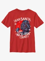 Star Wars Vader Dear Santa Does Nice-Ish Count Youth T-Shirt