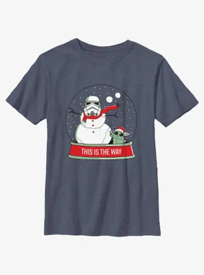 Star Wars The Mandalorian This Is Way Snowglobe Youth T-Shirt