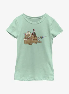 Star Wars The Mandalorian Bantha Christmas Youth Girls T-Shirt