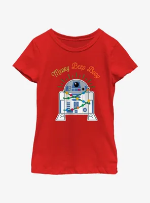 Star Wars R2-D2 Merry Beep Boop Youth Girls T-Shirt
