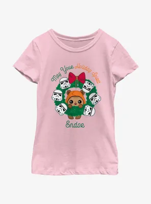 Star Wars May Your Holiday Spirit Endor Youth Girls T-Shirt