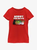 Star Wars Happy Holidays Chibis Youth Girls T-Shirt