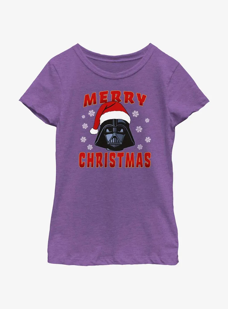 Star Wars Santa Vader Merry Christmas Youth Girls T-Shirt