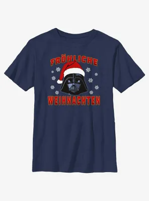 Star Wars Santa Vader Merry Christmas German Youth T-Shirt