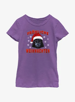 Star Wars Santa Vader Merry Christmas German Youth Girls T-Shirt