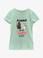 Star Wars Vader and Storm Trooper Always On The Naught List Youth Girls T-Shirt