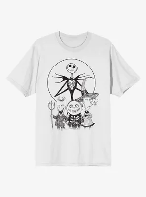 The Nightmare Before Christmas Jack & Oogie's Boys Line Art T-Shirt