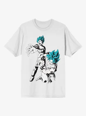 Dragon Ball Super Goku & Vegeta Saiyan Blue T-Shirt