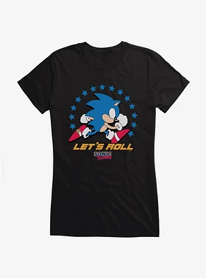 Sonic The Hedge Hog Let's Roll Girls T-Shirt