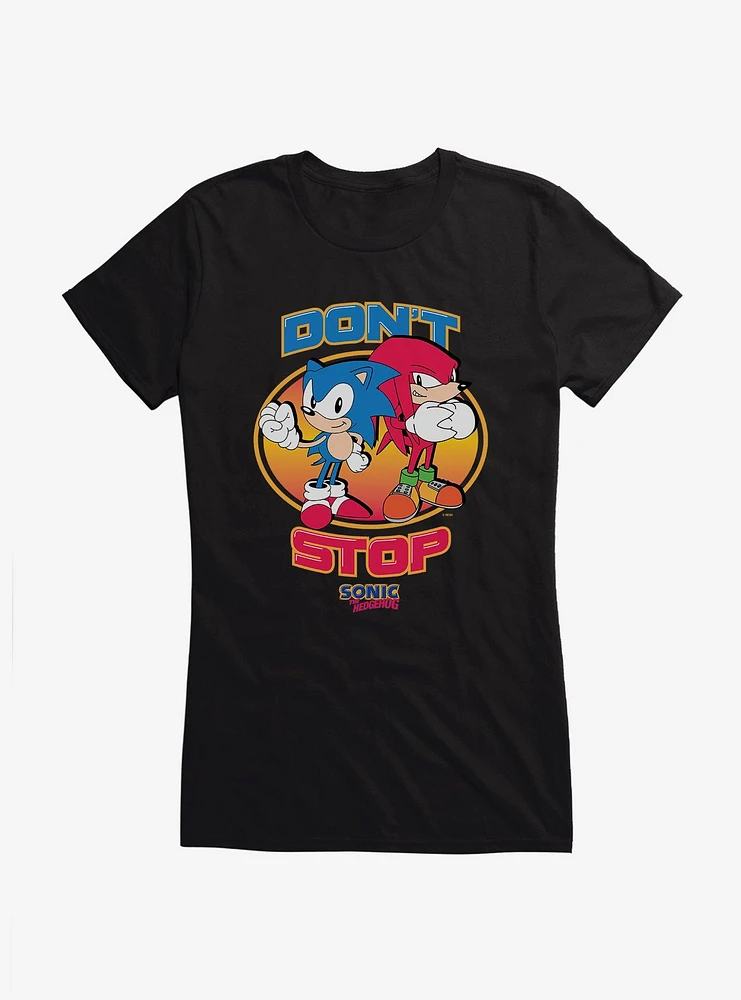 Sonic The Hedge Hog Don't Stop Girls T-Shirt