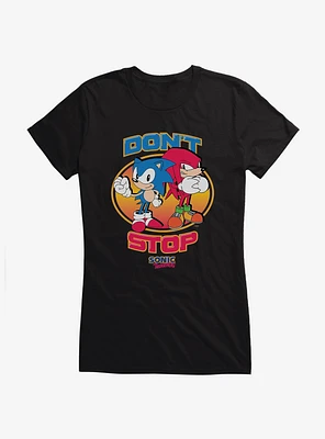 Sonic The Hedge Hog Don't Stop Girls T-Shirt